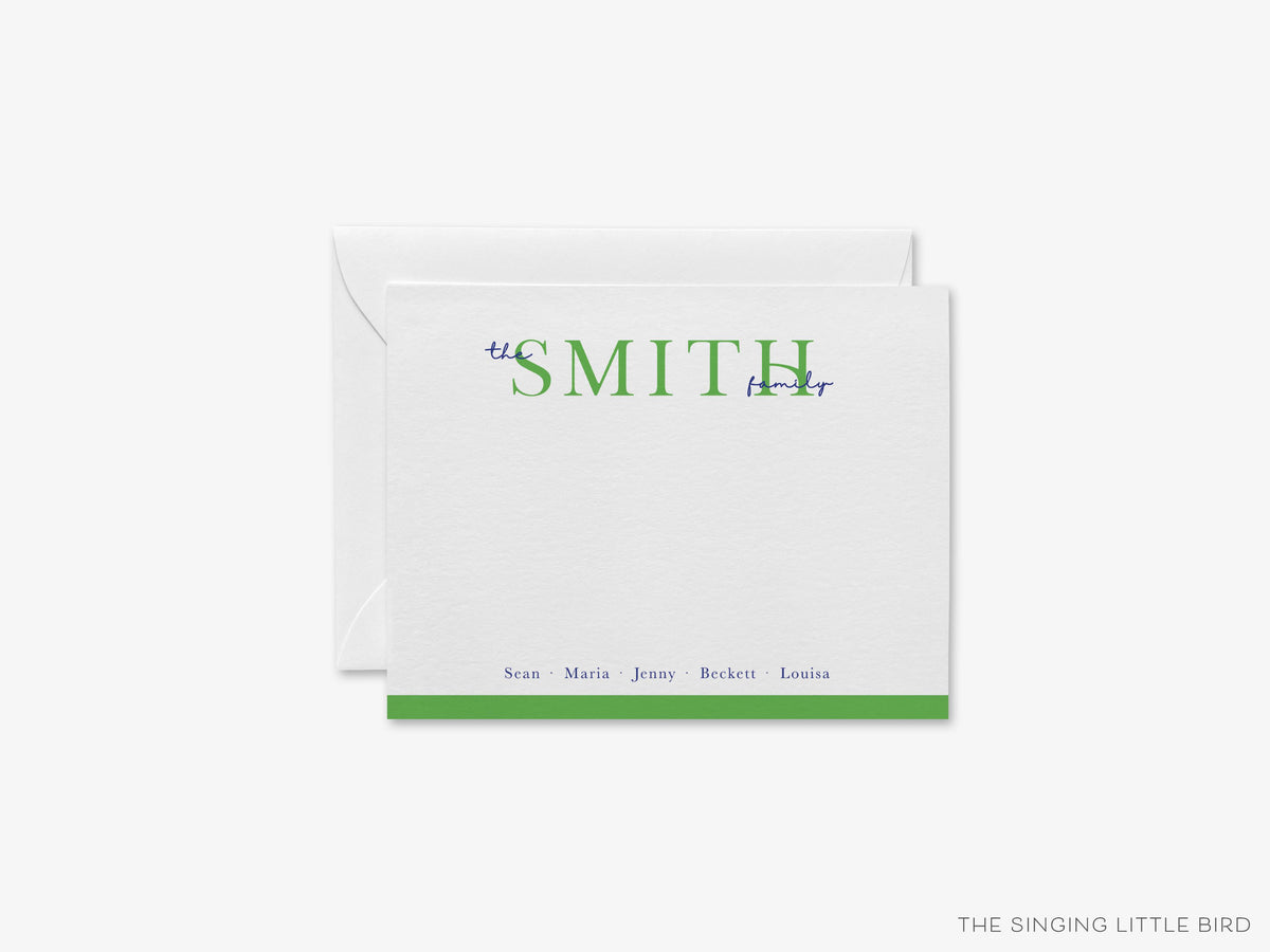 Personalized Family Color Duo Flat Notes | Liesel Anne Studios