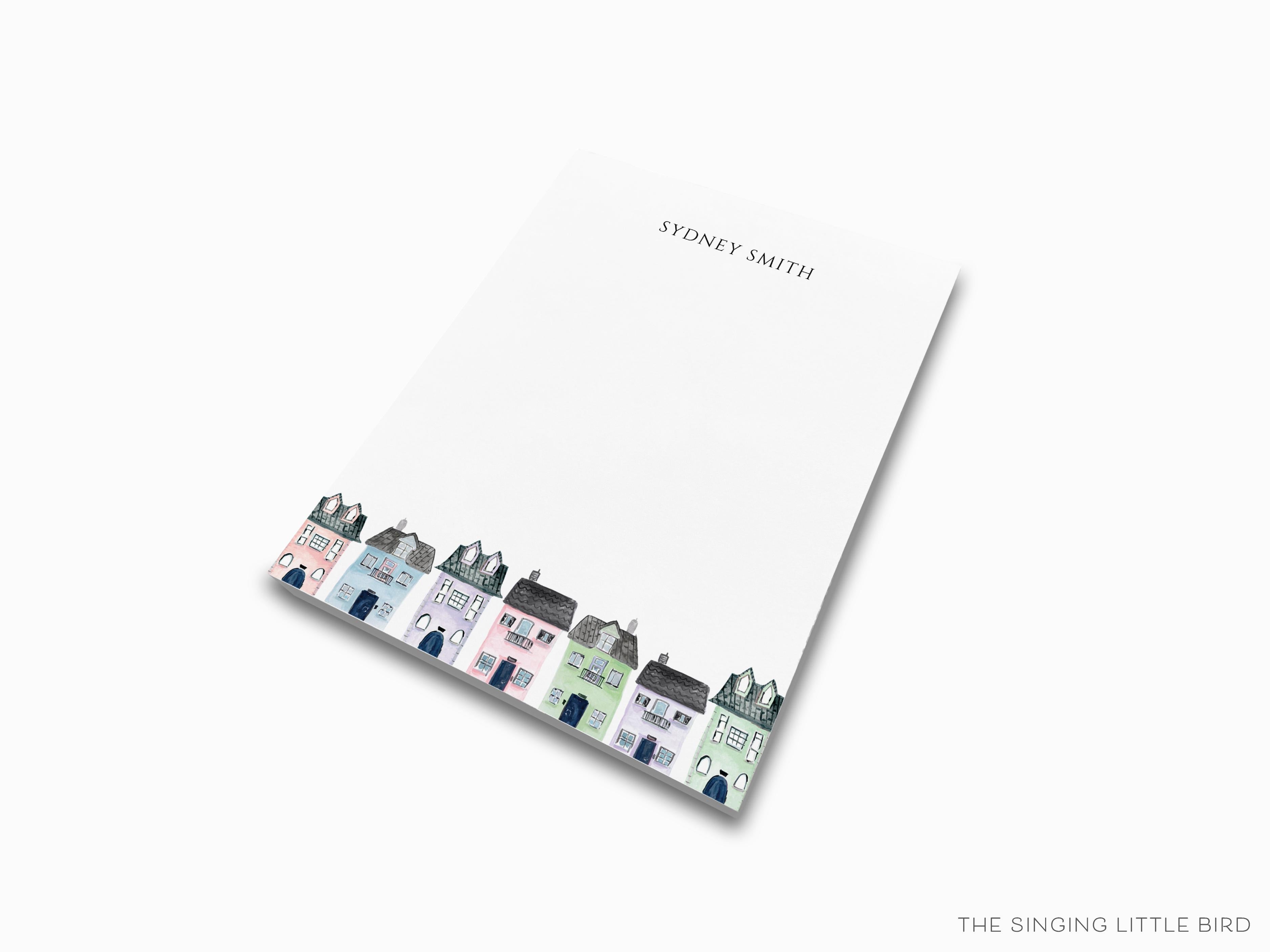 Personalized Realtor House Notepad-These personalized notepads feature our hand-painted watercolor houses, printed in the USA on a beautiful smooth stock. You choose which size you want (or bundled together for a beautiful gift set) and makes a great gift for the checklist and home lover in your life.-The Singing Little Bird