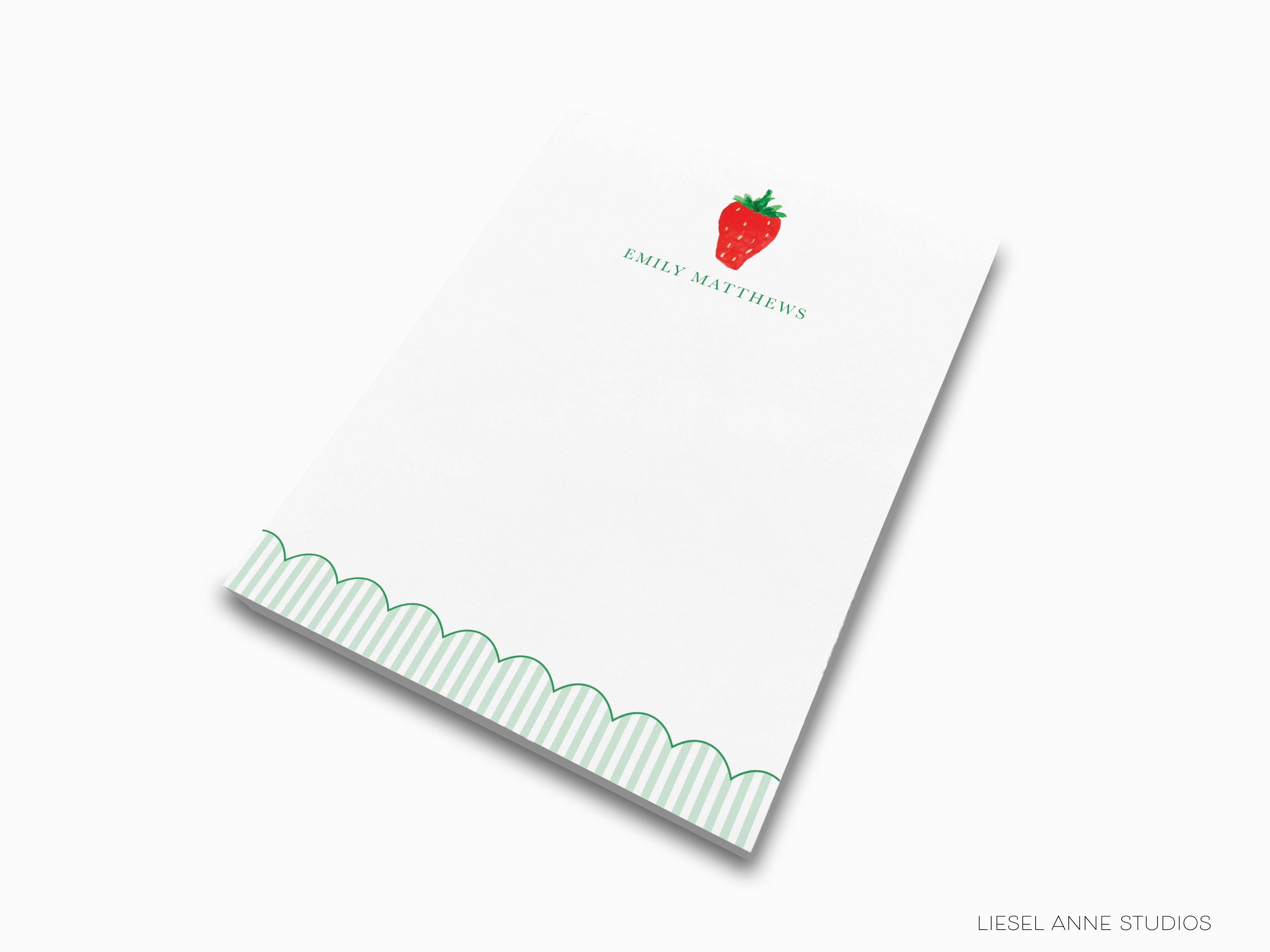 Personalized Strawberry Notepad-These personalized notepads feature our hand-painted watercolor strawberry, printed in the USA on a beautiful smooth stock. You choose which size you want (or bundled together for a beautiful gift set) and makes a great gift for the checklist and fruit lover in your life.-The Singing Little Bird