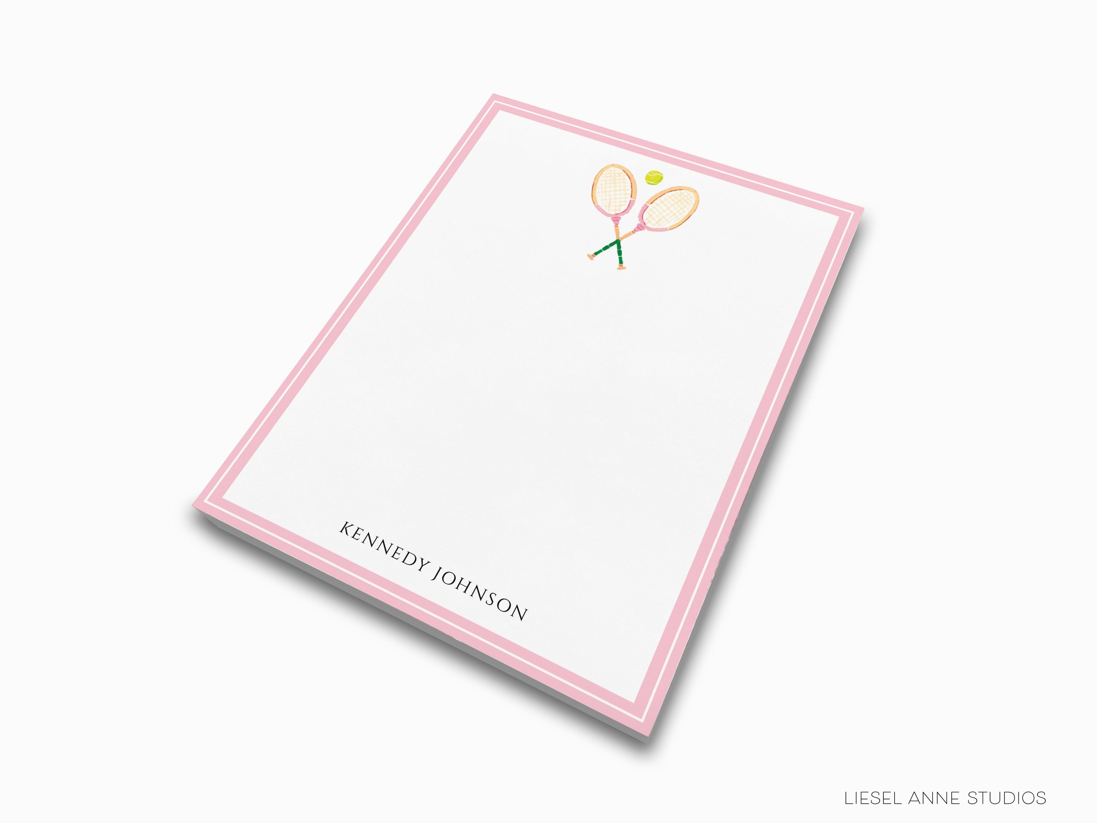 Personalized Tennis Notepad-These personalized notepads feature our hand-painted watercolor tennis racket, printed in the USA on a beautiful smooth stock. You choose which size you want (or bundled together for a beautiful gift set) and makes a great gift for the checklist and athletic lover in your life.-The Singing Little Bird