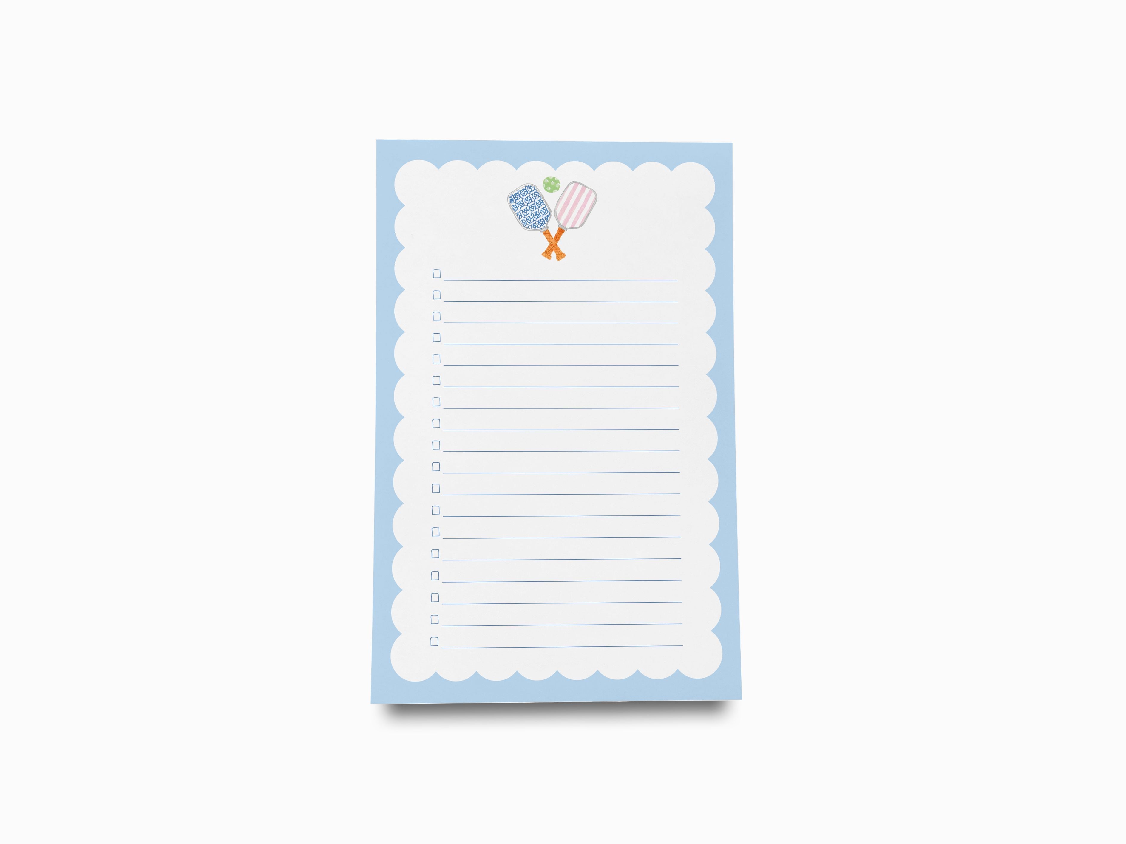Pickleball Notepad-These notepads feature our hand-painted watercolor Pickleball paddles and balls, printed in the USA on a beautiful smooth stock. You choose which size you want (or bundled together for a beautiful gift set) and makes a great gift for the checklist and Pickleball lover in your life.-The Singing Little Bird