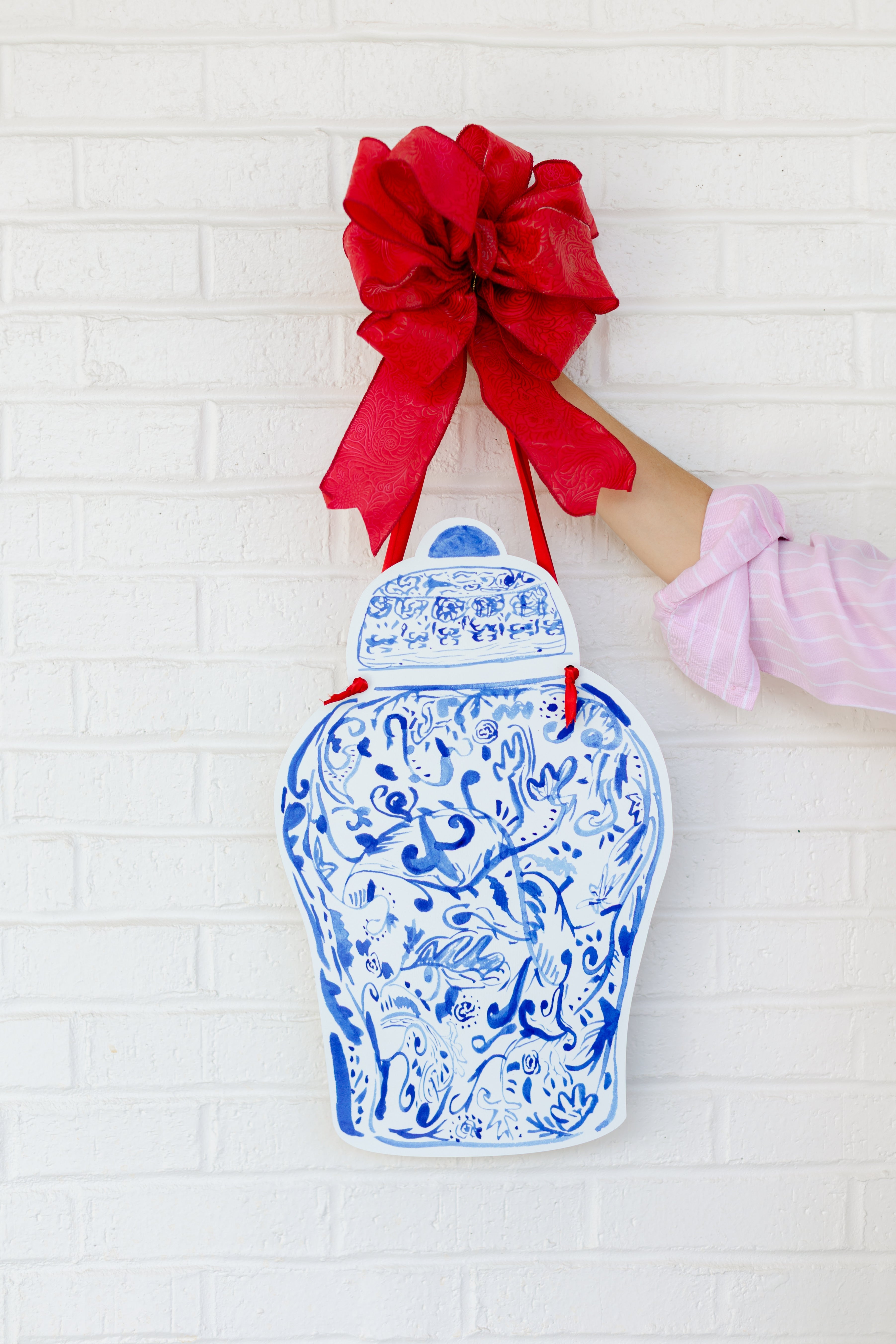 "Evergreen Blue" Chinoiserie Ginger Jar Hanger