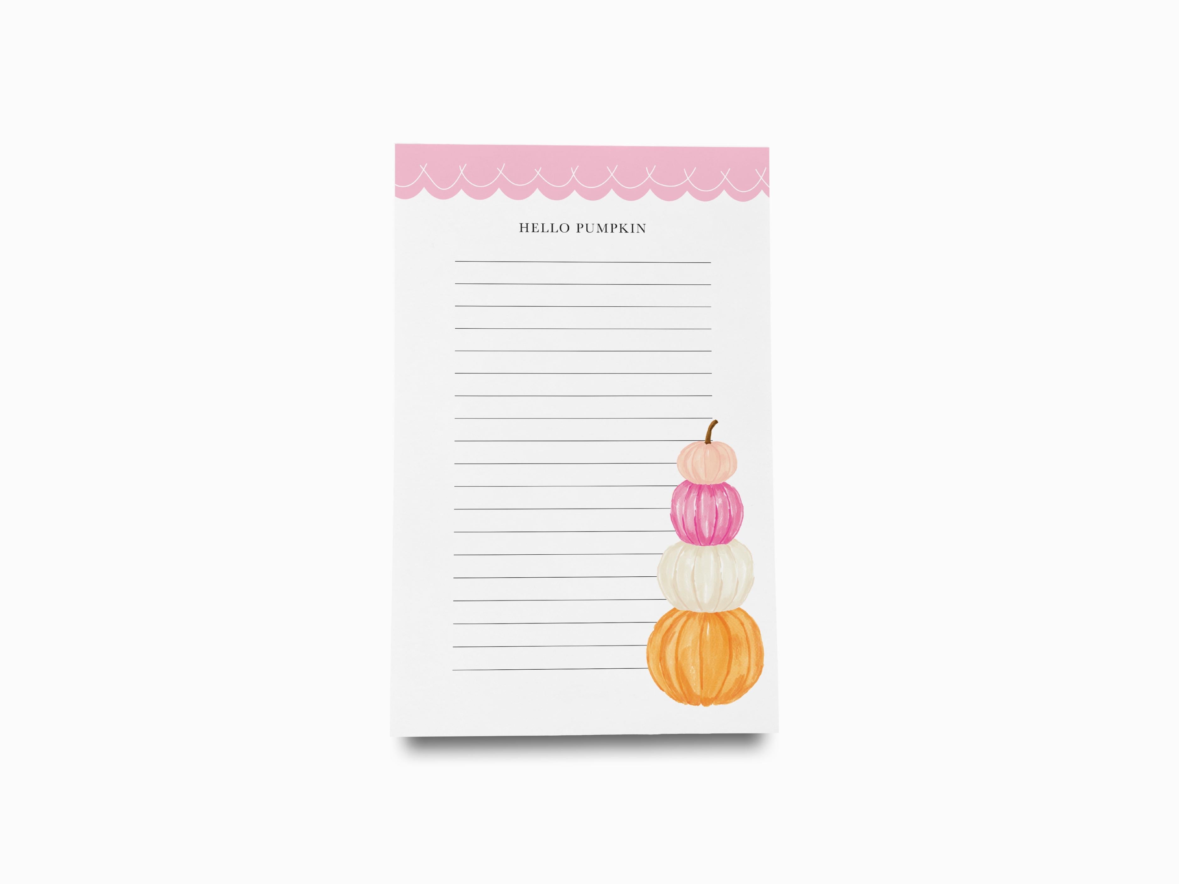 Pumpkin Notepad-These notepads feature our hand-painted watercolor pumpkins, printed in the USA on a beautiful smooth stock. You choose which size you want (or bundled together for a beautiful gift set) and makes a great gift for the checklist and Fall time lover in your life.-The Singing Little Bird