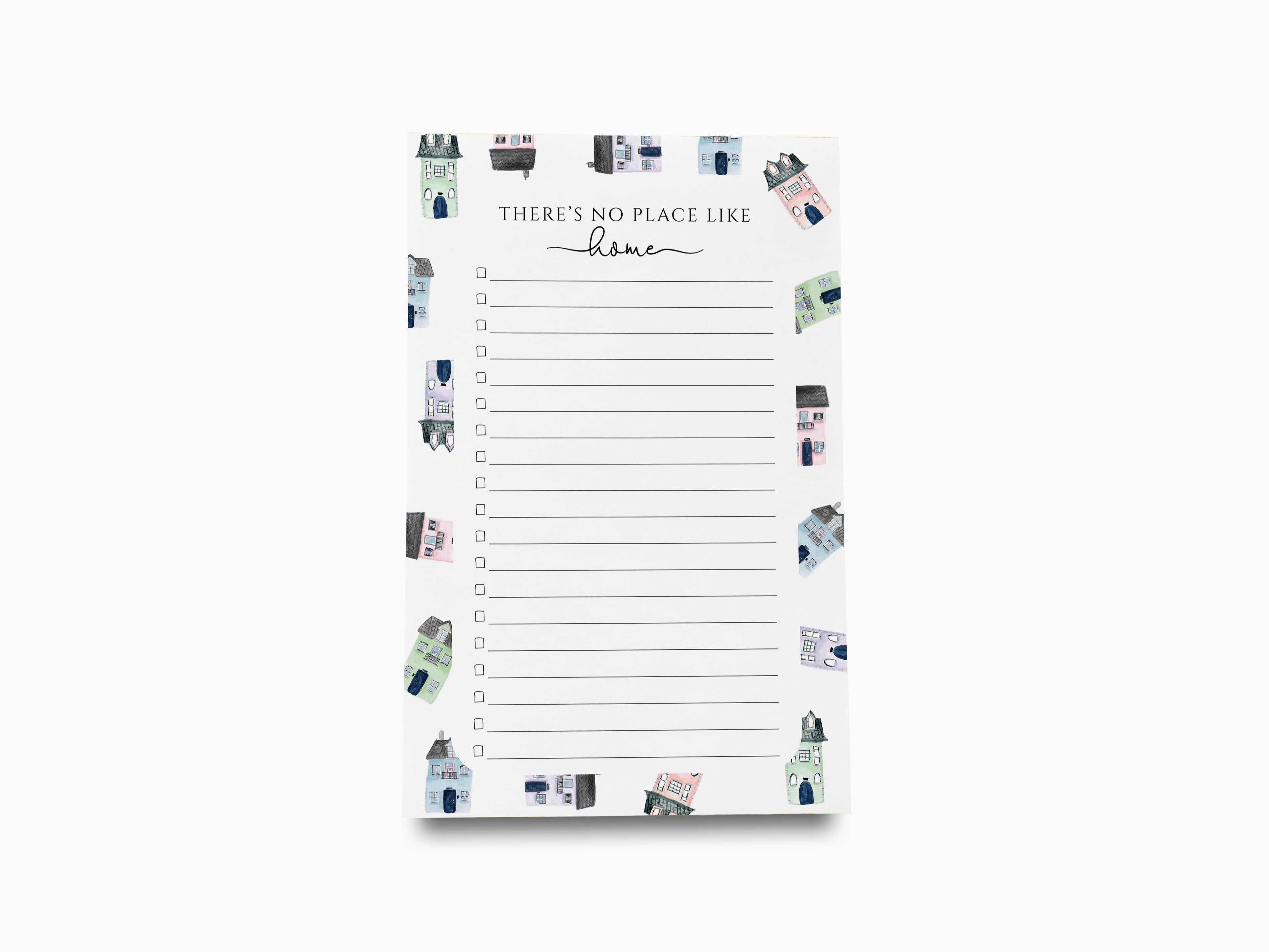 Realtor House Notepad-These notepads feature our hand-painted watercolor houses, printed in the USA on a beautiful smooth stock. You choose which size you want (or bundled together for a beautiful gift set) and makes a great gift for the checklist and home lover in your life.-The Singing Little Bird