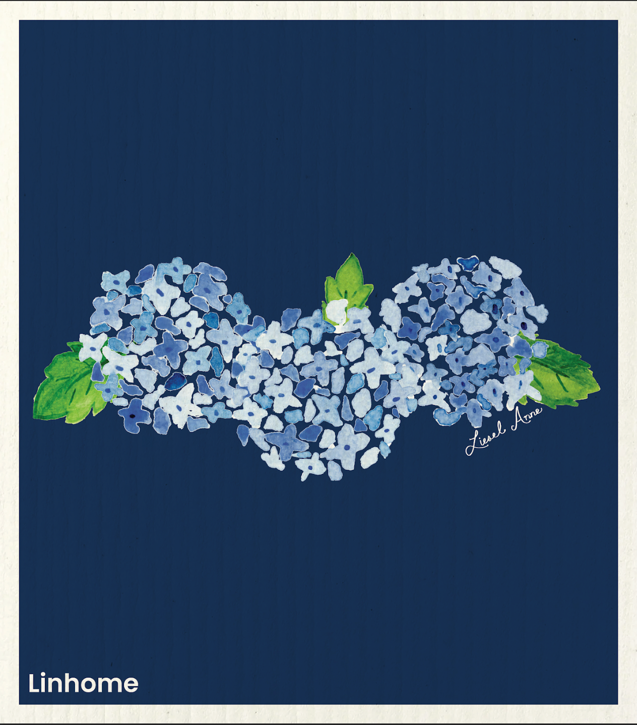 Blue Hydrangea – Linhome x Liesel Anne Swedish Dishcloths (4 Pack)