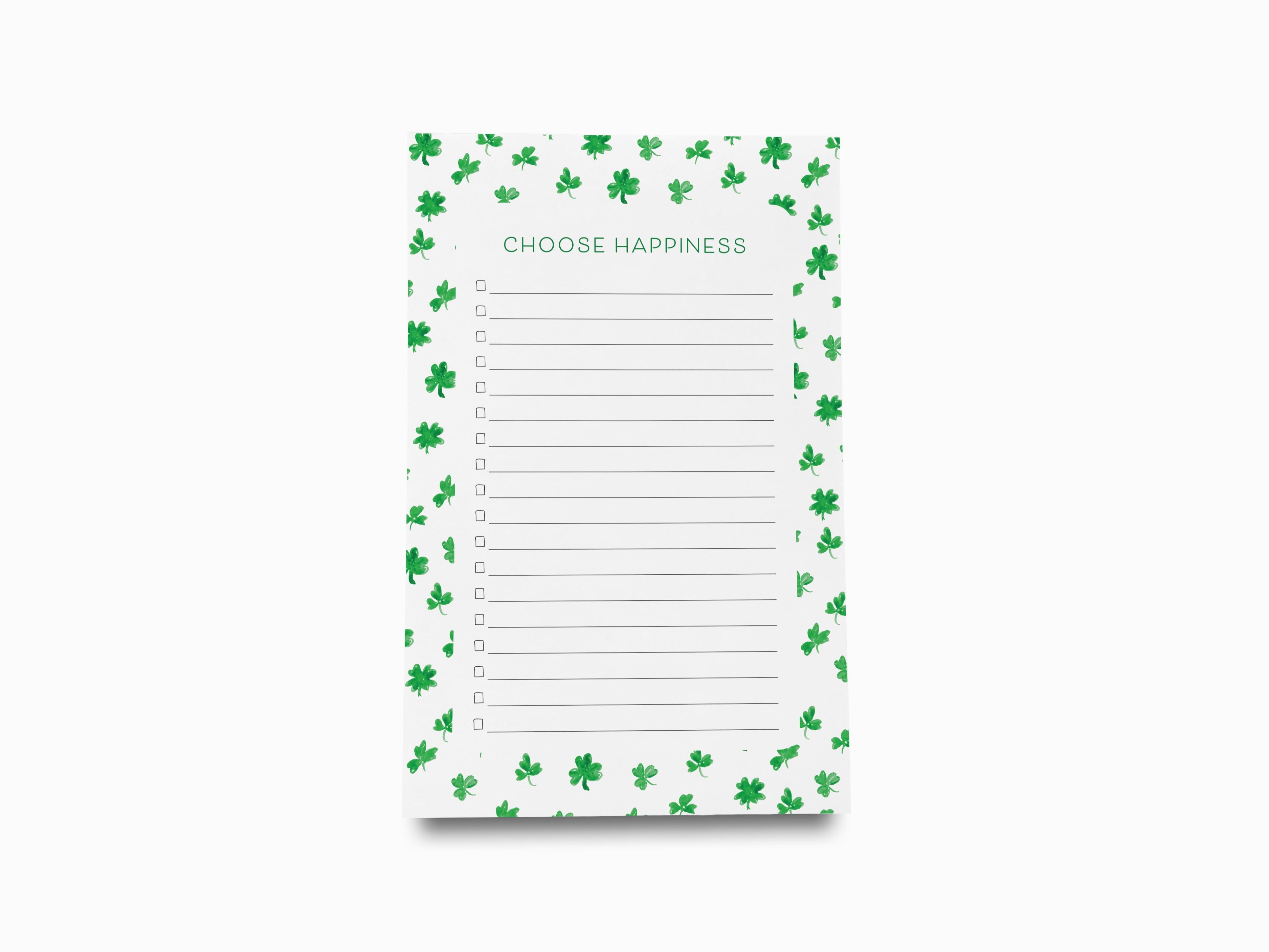 Shamrock Notepad-These notepads feature our hand-painted watercolor three leaf clovers, printed in the USA on a beautiful smooth stock. You choose which size you want (or bundled together for a beautiful gift set) and makes a great gift for the checklist and shamrock lover in your life.-The Singing Little Bird