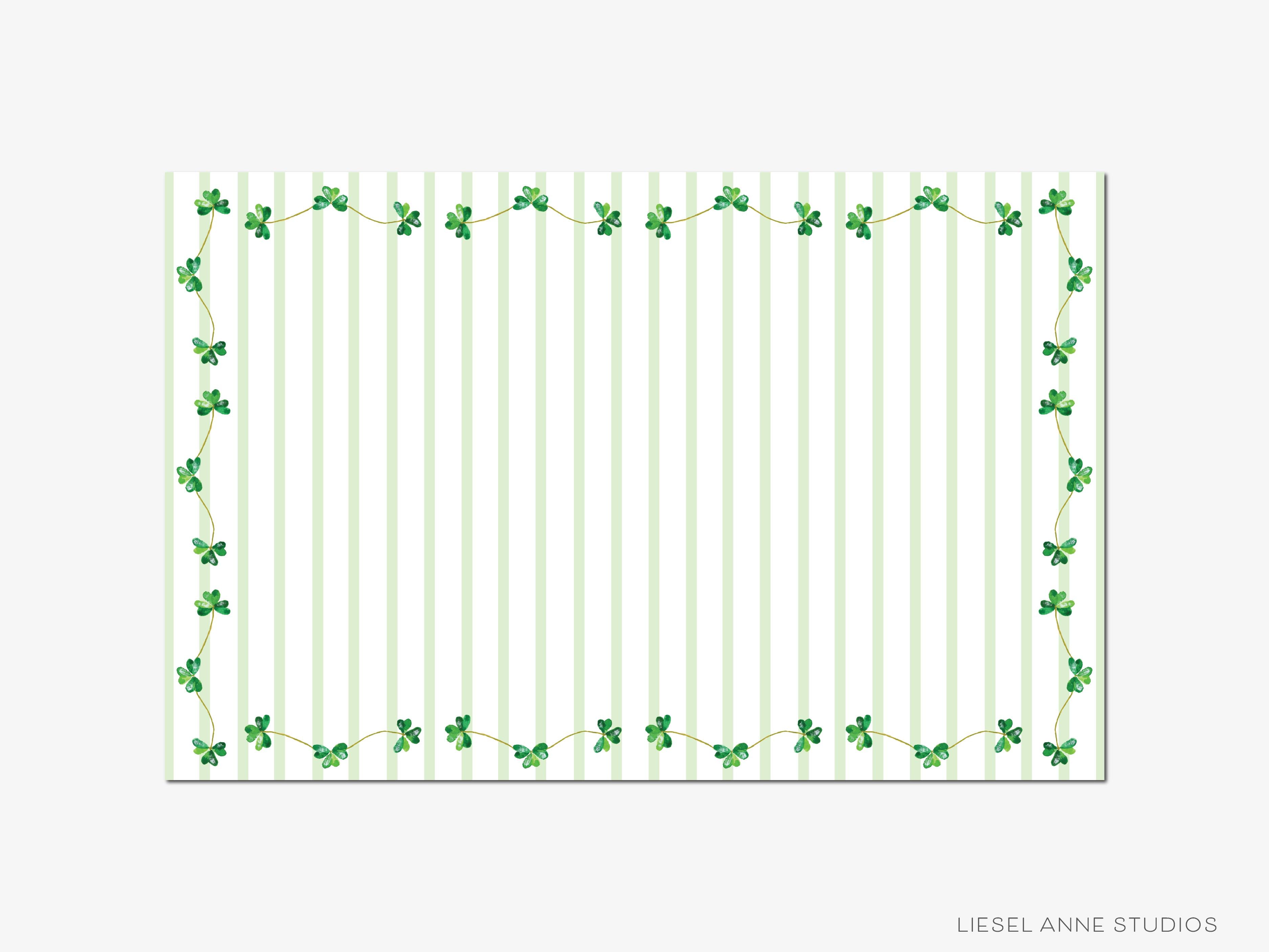 Shamrock Placemat Pad-These placemat pads feature our shamrocks, printed in the USA on a beautiful smooth stock. They add a preppy touch to any St Patrick's Day table setting and party decor. A great gift for the Irish lover in your life.-The Singing Little Bird