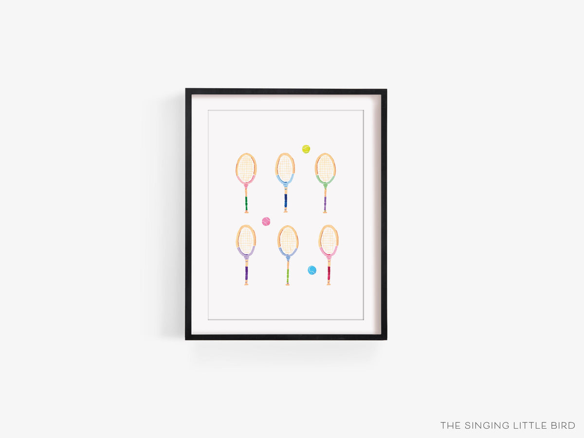 Tennis Racket Art Print | Liesel Anne Studios