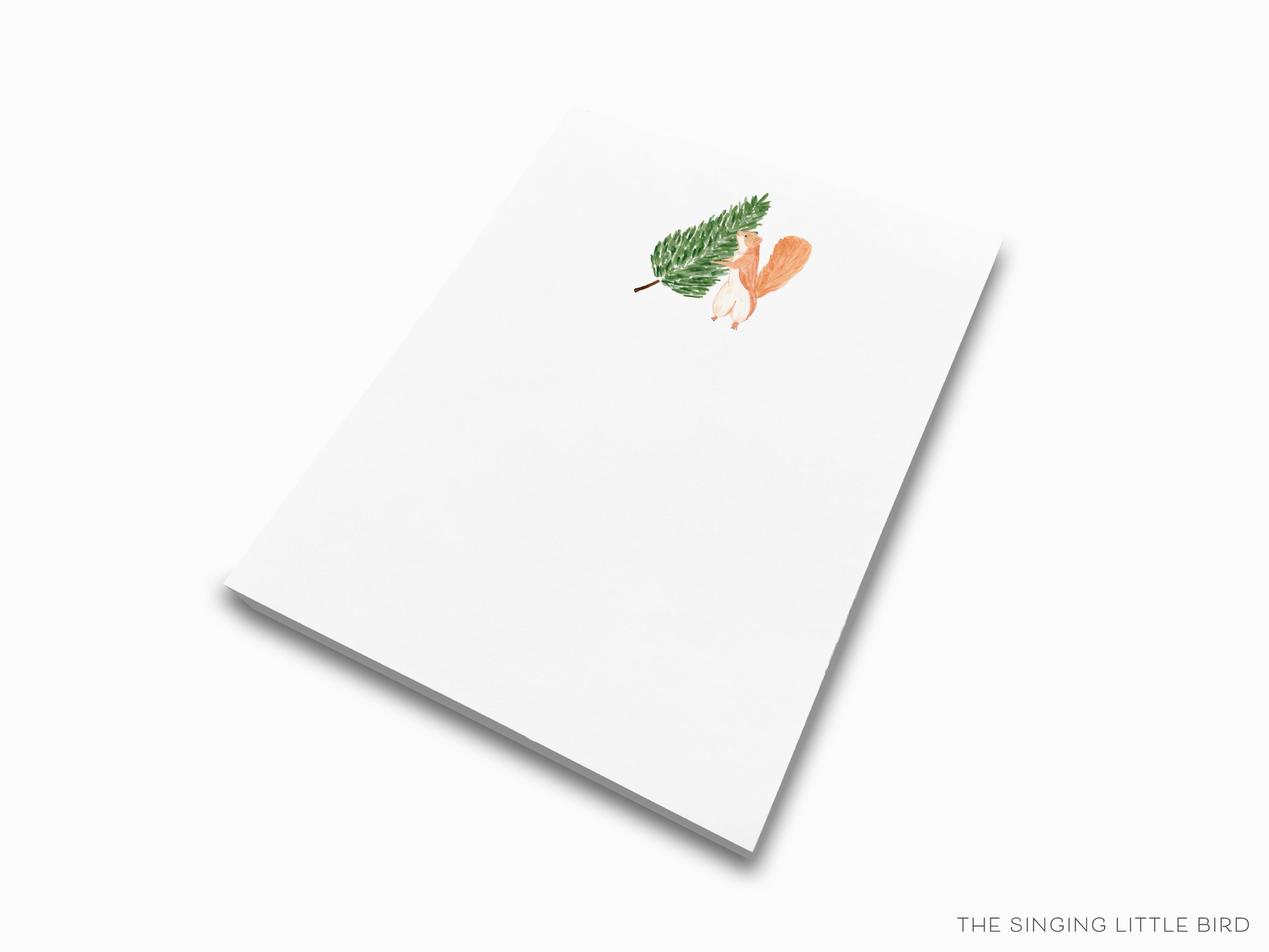 Tree Squirrel Notepad-These notepads feature our hand-painted watercolor squirrel and tree, printed in the USA on a beautiful smooth stock. You choose which size you want (or bundled together for a beautiful gift set) and makes a great gift for the checklist and nature lover in your life.-The Singing Little Bird