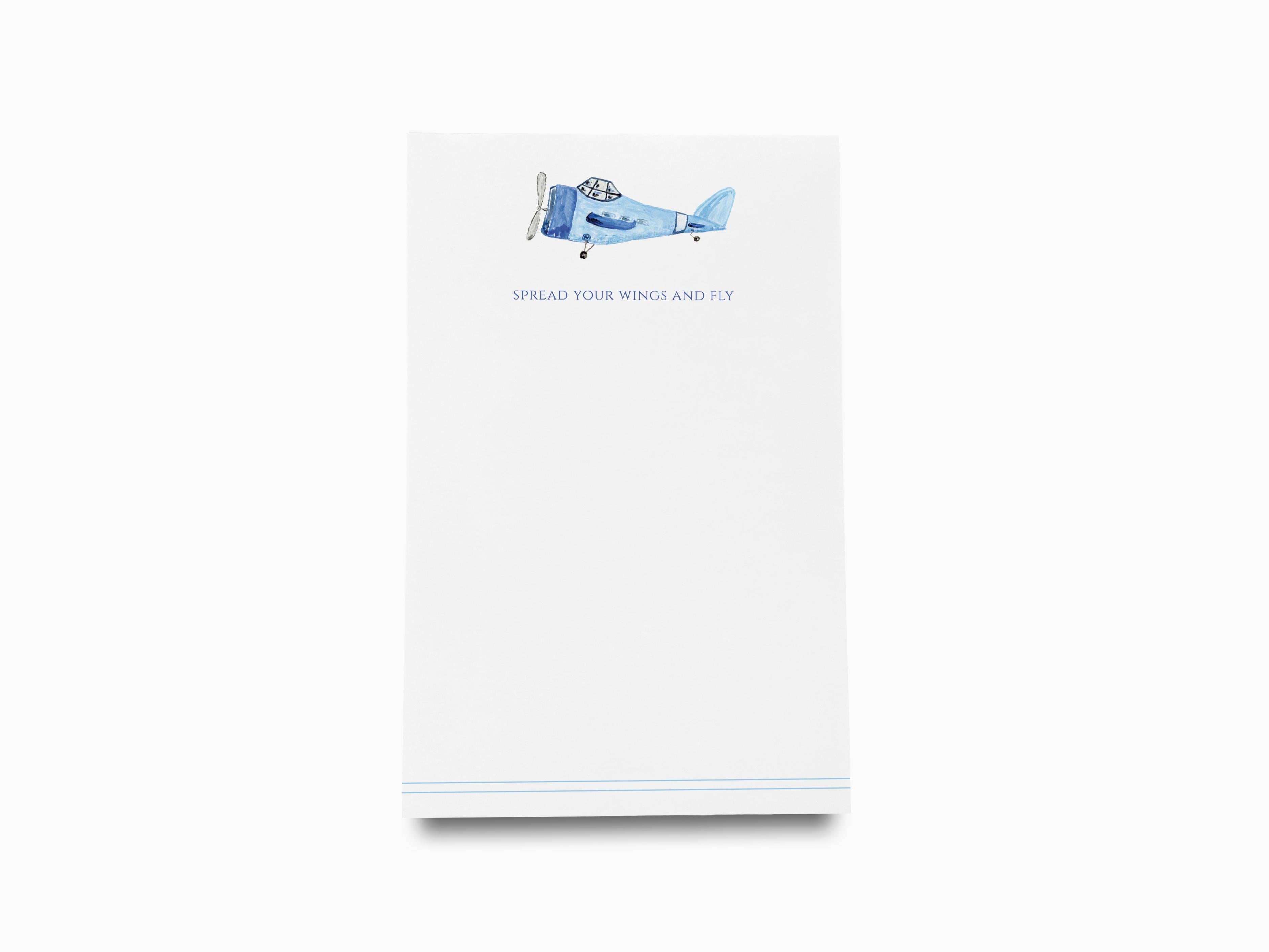 Vintage Airplane Notepad-These notepads feature our hand-painted watercolor airplane, printed in the USA on a beautiful smooth stock. You choose which size you want (or bundled together for a beautiful gift set) and makes a great gift for the checklist and vintage lover in your life.-The Singing Little Bird