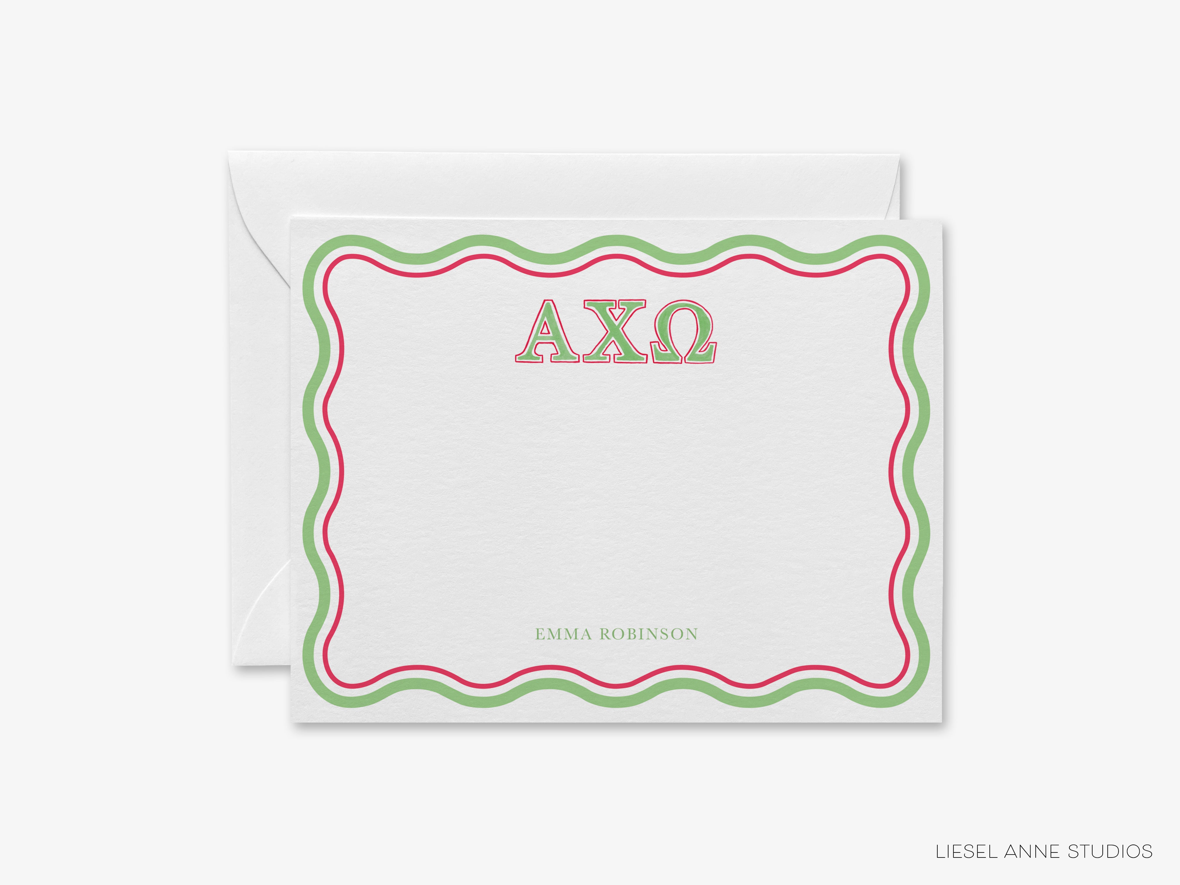 a greeting card with the word axo on it