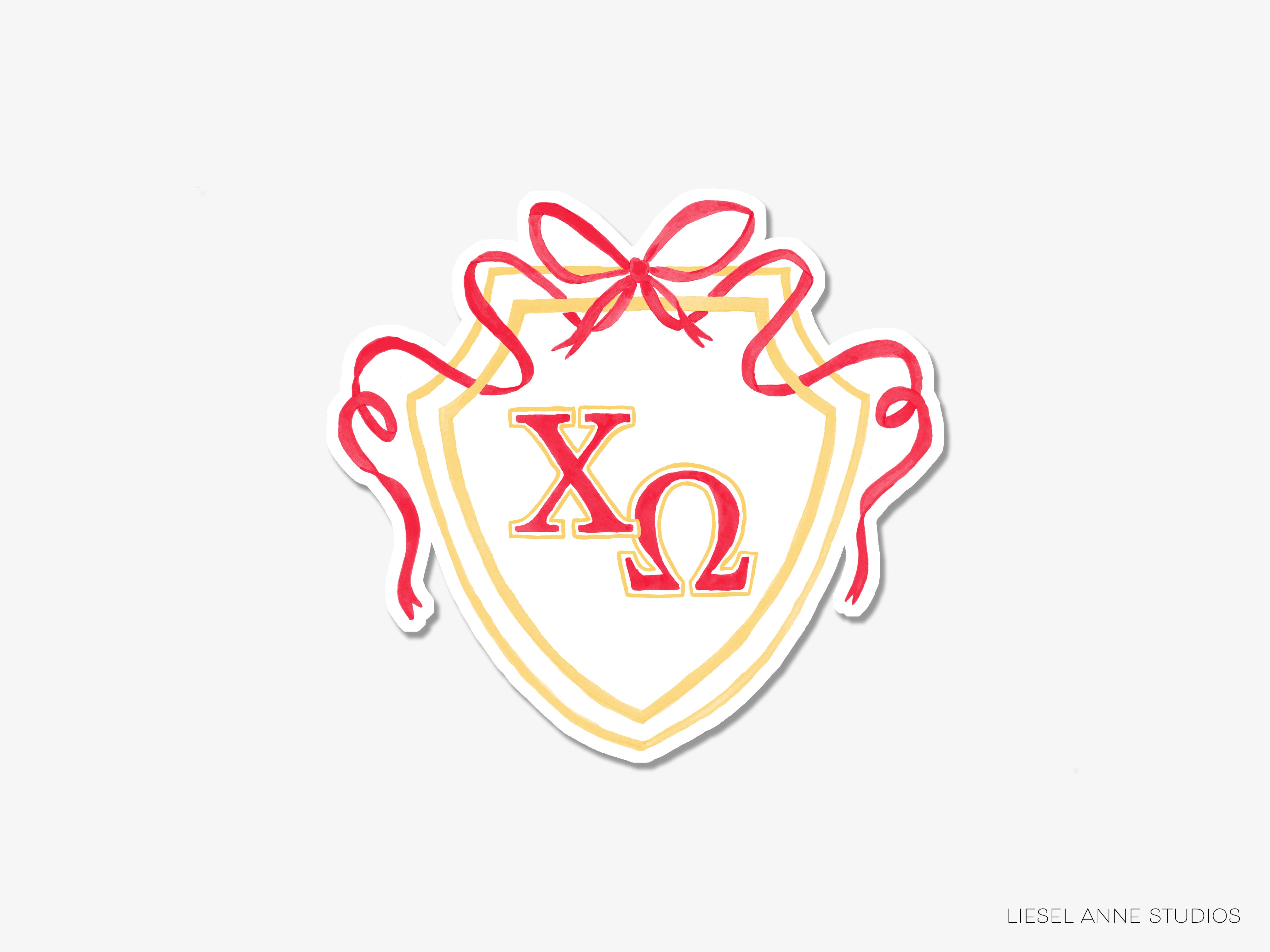 a sticker with the letter x on it