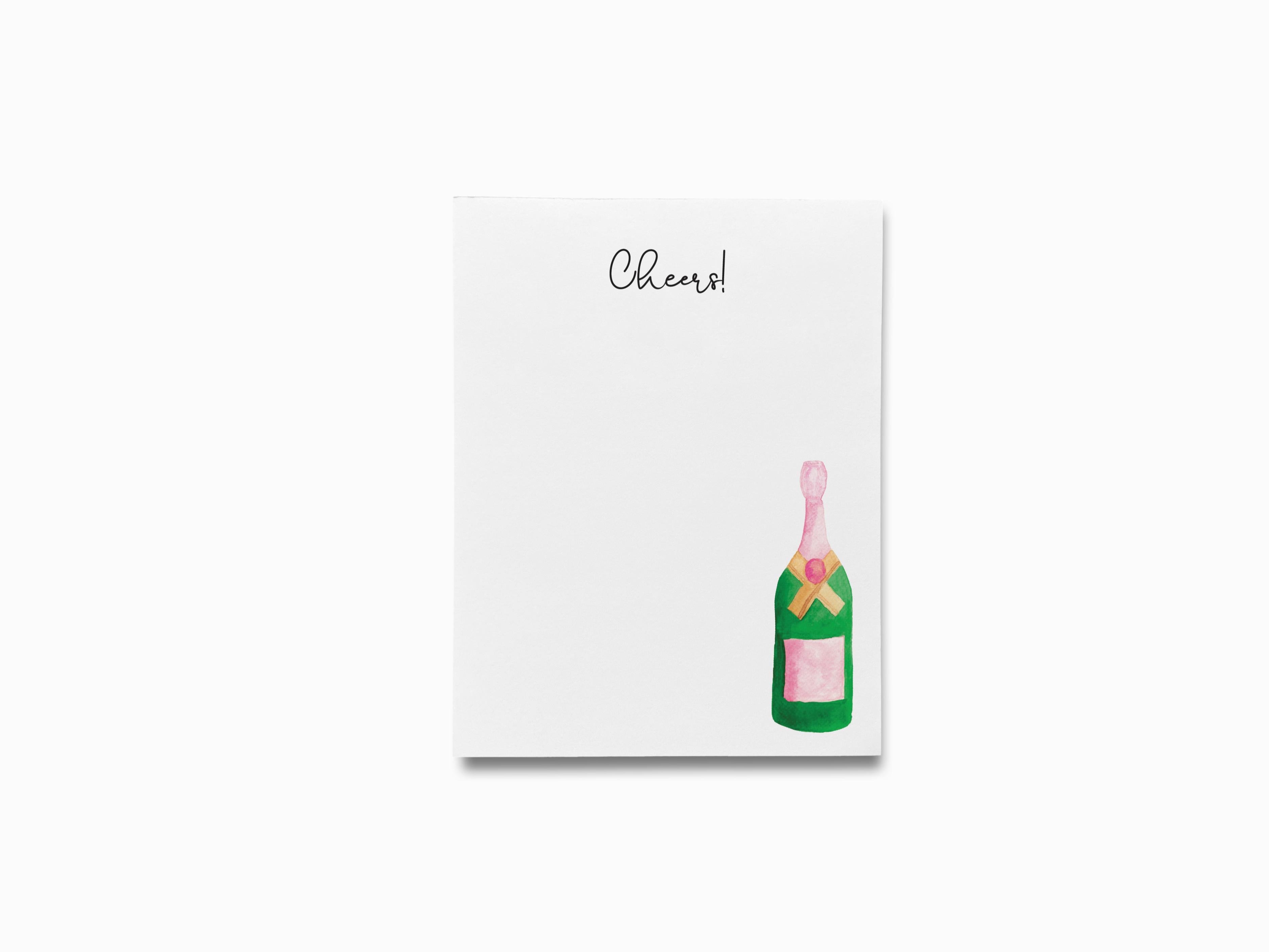 Champagne Bottle Notepad-These notepads feature our hand-painted watercolor champagne bottles, printed in the USA on a beautiful smooth stock. You choose which size you want (or bundled together for a beautiful gift set) and makes a great gift for the checklist and bubbly lover in your life.-The Singing Little Bird