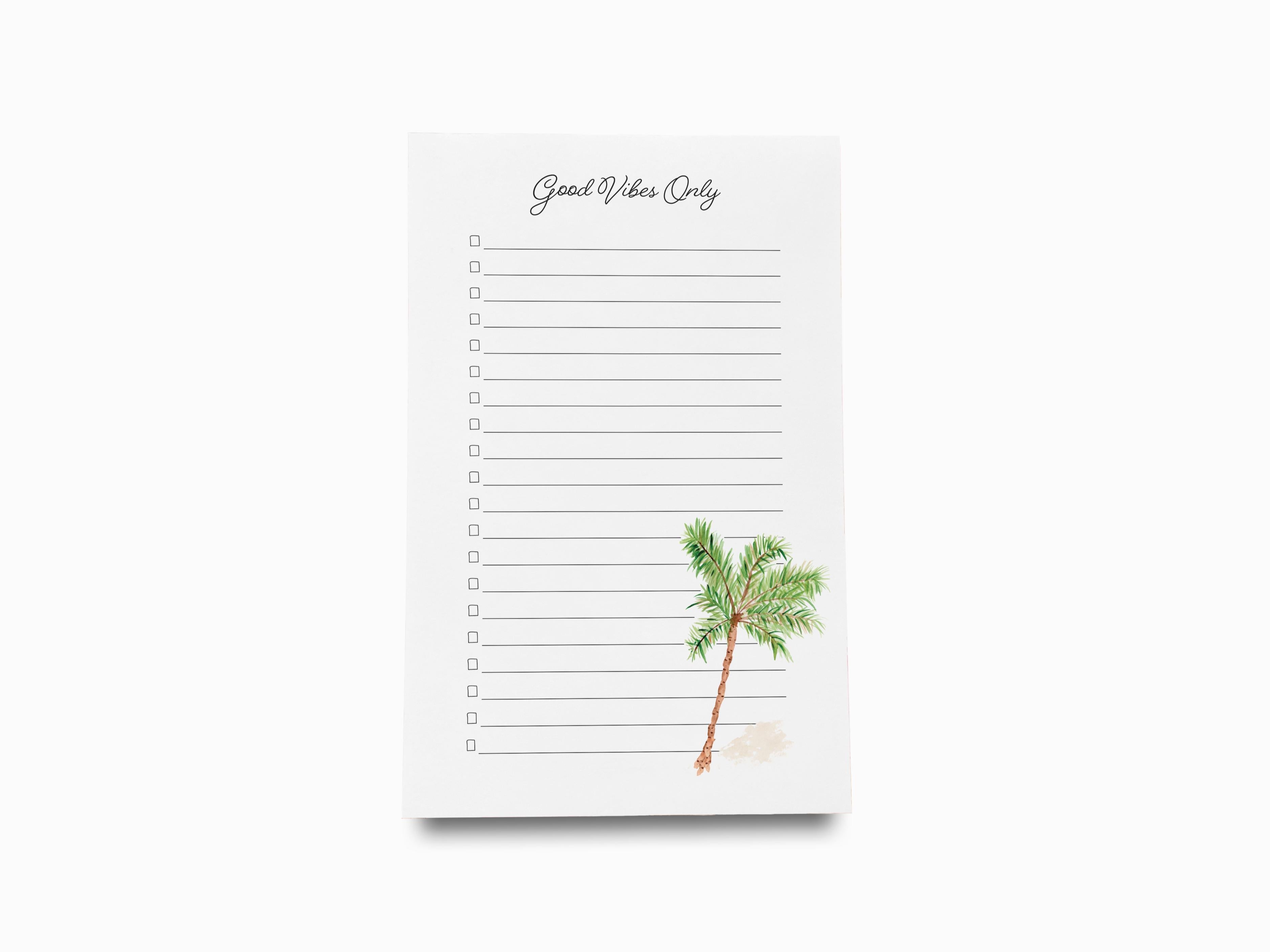 Palm Tree Notepad-These notepads feature our hand-painted watercolor Palm Tree, printed in the USA on a beautiful smooth stock. You choose which size you want (or bundled together for a beautiful gift set) and makes a great gift for the checklist and beach lover in your life.-The Singing Little Bird
