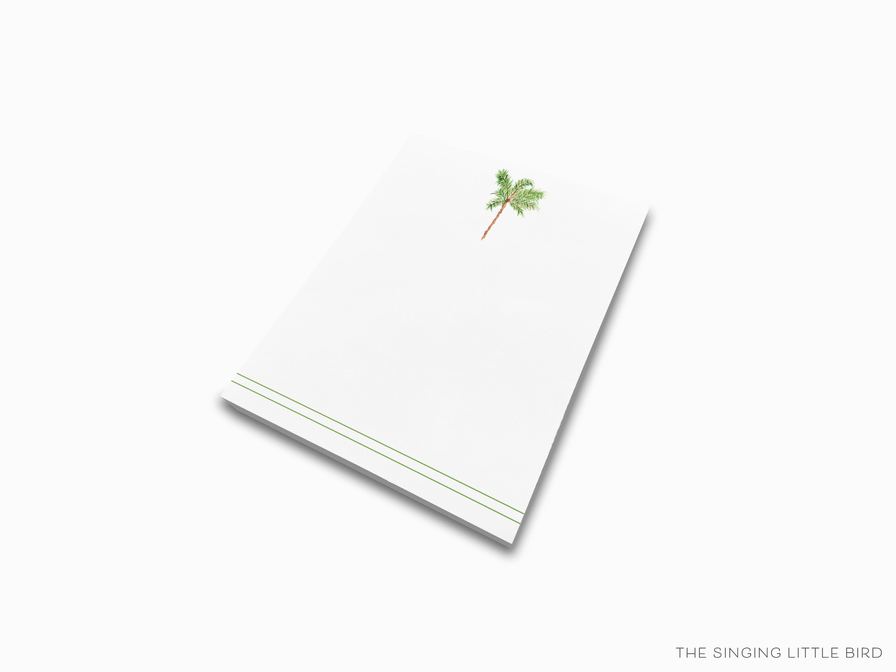 Palm Tree Notepad-These notepads feature our hand-painted watercolor Palm Tree, printed in the USA on a beautiful smooth stock. You choose which size you want (or bundled together for a beautiful gift set) and makes a great gift for the checklist and beach lover in your life.-The Singing Little Bird