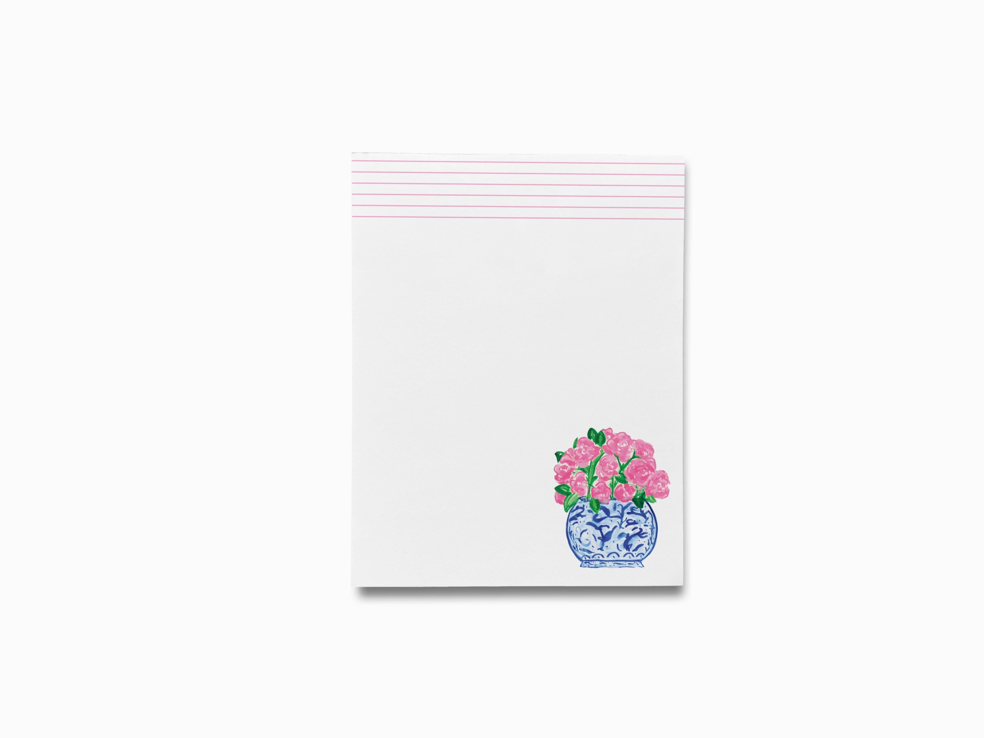 Peonies in Ginger Jar Notepad-These notepads feature our hand-painted watercolor Peonies in a Ginger Jar, printed in the USA on a beautiful smooth stock. You choose which size you want (or bundled together for a beautiful gift set) and makes a great gift for the checklist and peony lover in your life.-The Singing Little Bird