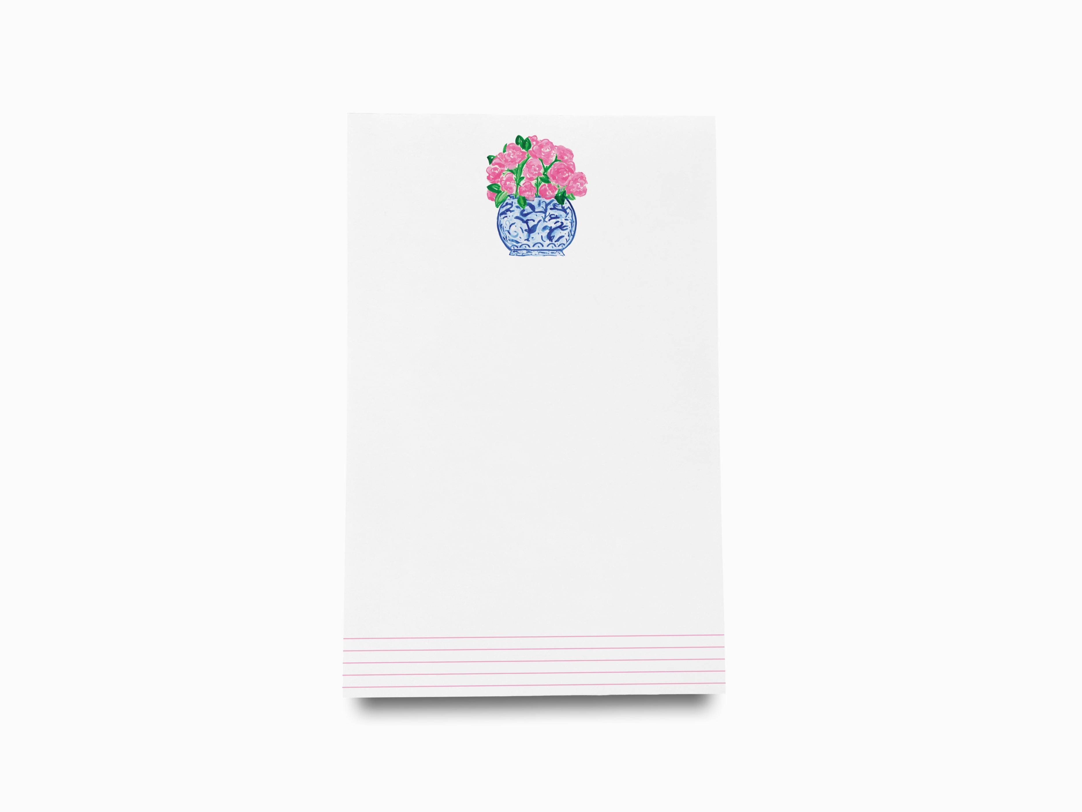 Peonies in Ginger Jar Notepad-These notepads feature our hand-painted watercolor Peonies in a Ginger Jar, printed in the USA on a beautiful smooth stock. You choose which size you want (or bundled together for a beautiful gift set) and makes a great gift for the checklist and peony lover in your life.-The Singing Little Bird